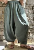 Inga Stretch Poplin Cotton Barrel Pant Khaki